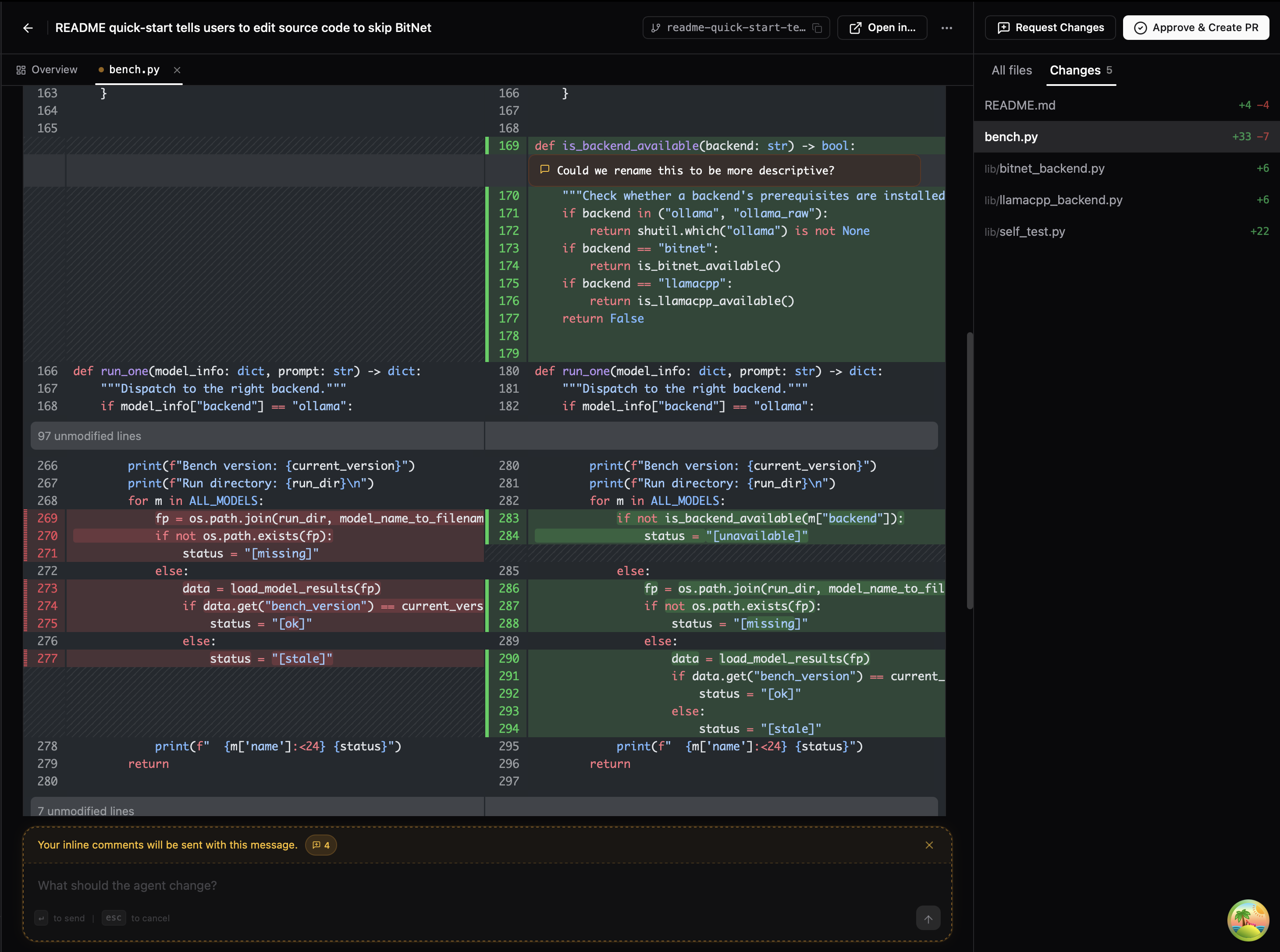 New diff viewer with inline comments